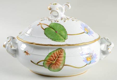 Waterlily Seascape Oval Tureen & Lid