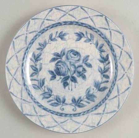 Colonial Rose Blue Salad Plate