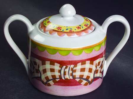 Homespun Sugar Bowl & Lid