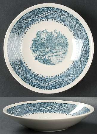Currier & Ives Coupe Soup Bowl