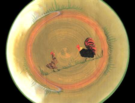 Mr Rooster & Girls Salad Plate by RB Alcobaca