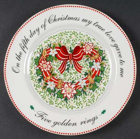 12 Days of Christmas Salad Plate