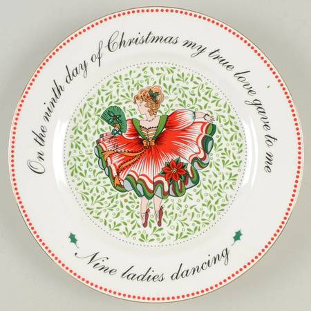 12 Days of Christmas Salad Plate
