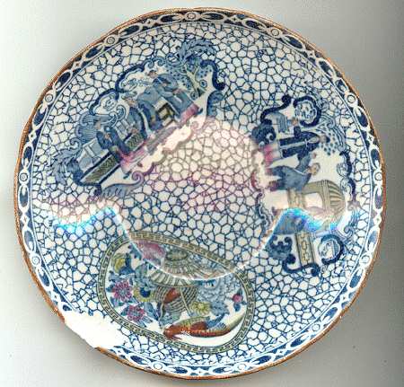 Chinese Bird Blue Multi Color by Adams China