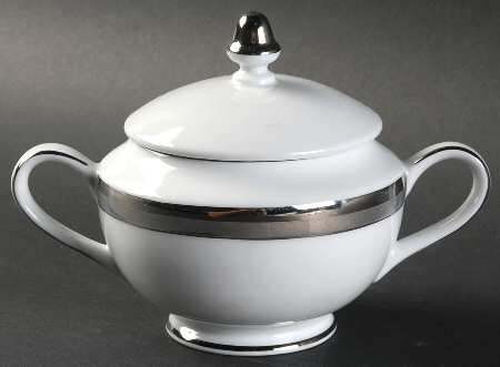 State Platinum Sugar Bowl & Lid