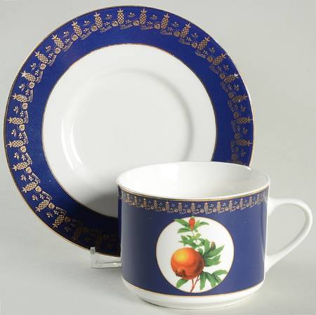 Royal Fruit Flat Cup & Saucer Set