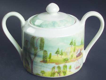 Porter's Village Sugar Bowl & Lid