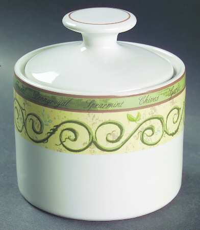 Bouquet Garni Butternut Sugar Bowl & Lid