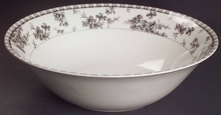 Toile Black 10" Round Vegetable Bowl