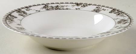 Toile Black Large Rim Soup Bowl