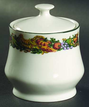 Pilgrims Harvest Sugar Bowl & Lid