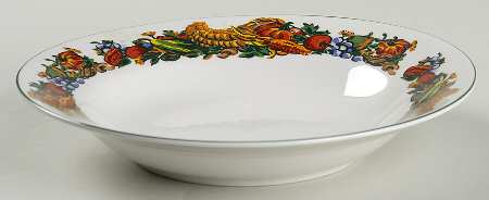 Pilgrims Harvest Rim Soup Bowl