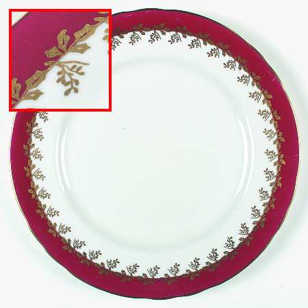 Woburn Maroon (Scalloped) by John  Aynsley &amp; Sons