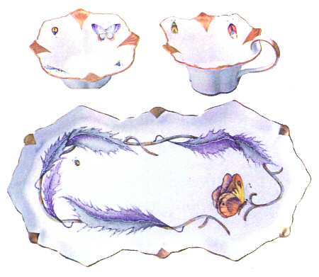 Thistle Tray for Creamer & Sugar with Lid