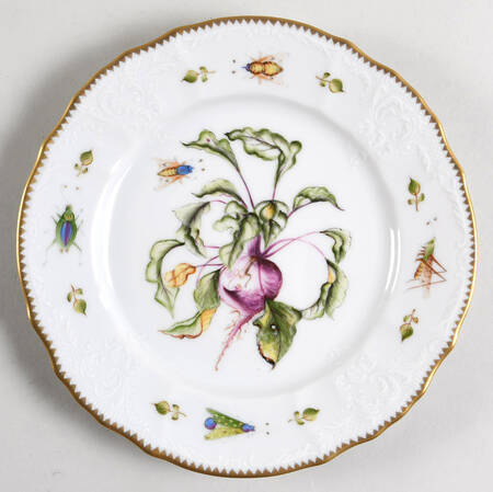 Antique Vegetables Salad Plate