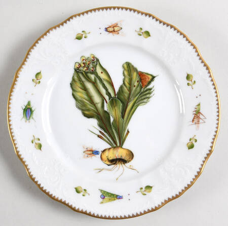 Antique Vegetables Salad Plate