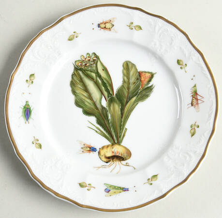 Antique Vegetables Salad Plate
