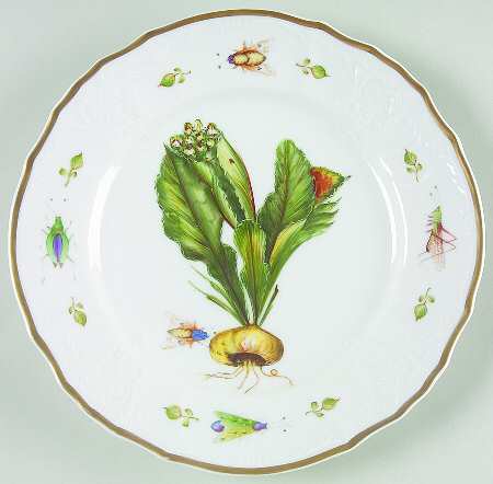 Antique Vegetables Salad Plate