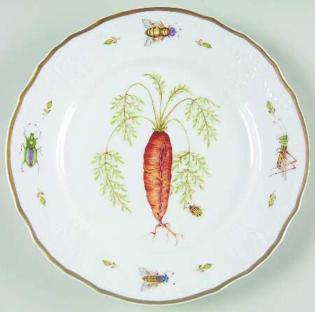 Antique Vegetables Salad Plate