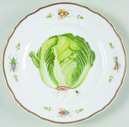 Antique Vegetables Salad Plate