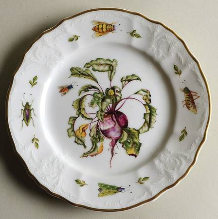 Antique Vegetables Salad Plate