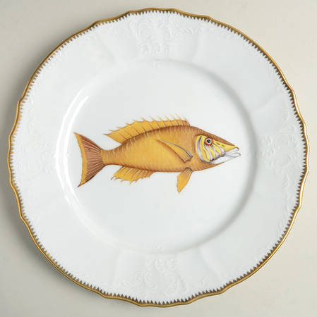 Antique Fish Luncheon Plate