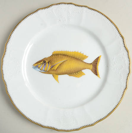 Antique Fish Luncheon Plate