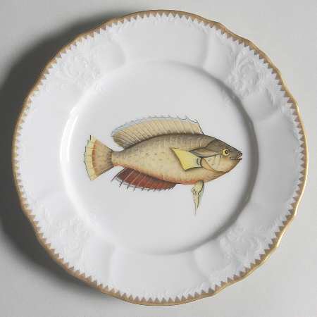 Antique Fish Salad Plate