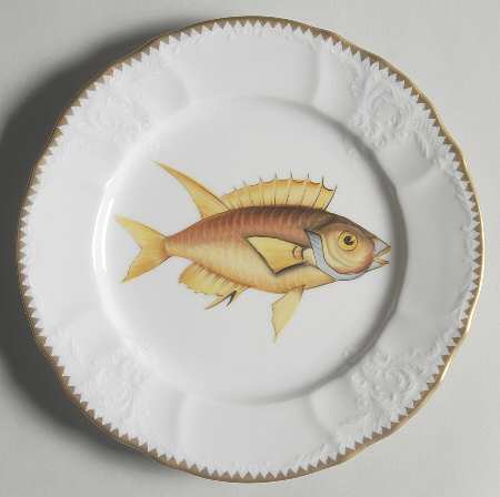 Antique Fish Salad Plate