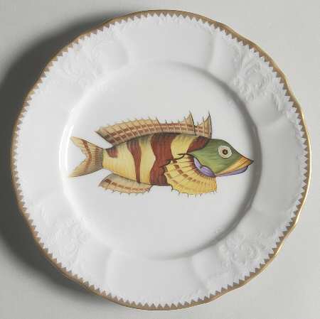 Antique Fish Salad Plate