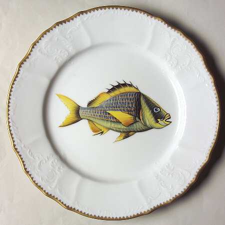 Antique Fish Luncheon Plate