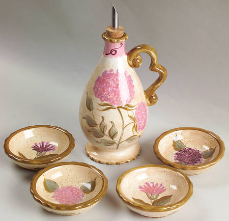 Ibiza Oil Jar Drizzler with 4 Motif Dipping Dish
