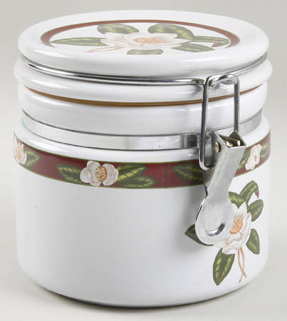 Magnolia Blossom Small Canister & Lid