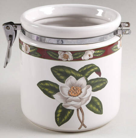 Magnolia Blossom Medium Canister No Lid