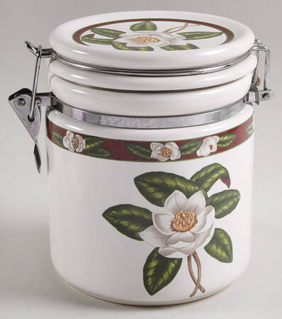 Magnolia Blossom Medium Canister & Lid