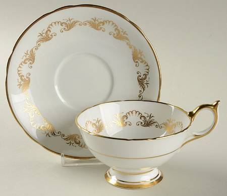 Louis XV (Scalloped) Footed Cup & Saucer Set