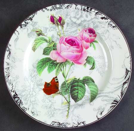 Rose Toile Salad Plate