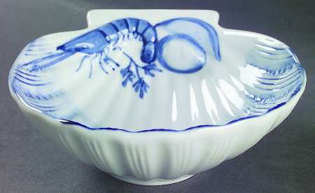 Seafood Ocean Blue Individual Salad Bowl