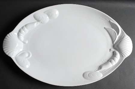 Seafood Whiteware 24" Oval Serving Platter