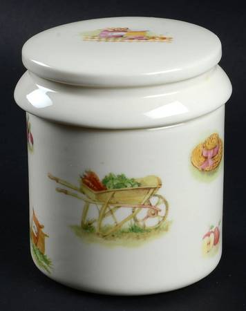 Edwardian Kitchen Garden 3" Storage Jar & Lid