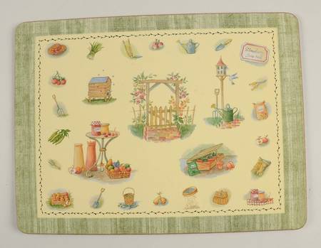 Edwardian Kitchen Garden Corkboard Placemat