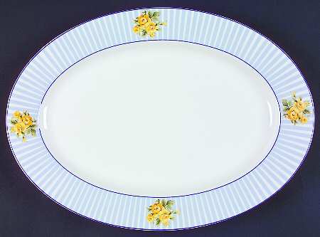 Brighton Rose 14" Oval Serving Platter