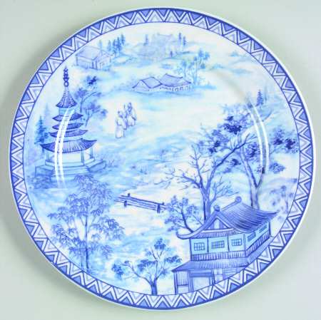 Asian Blue Salad Plate