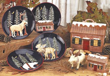 Northern Nights (Decal) Cookie Jar & Lid