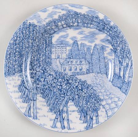 Blue Toile Salad/Dessert Plate