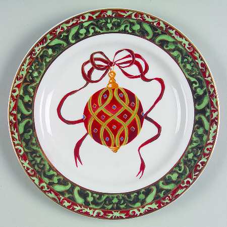 Christmas Ornaments Salad/Dessert Plate