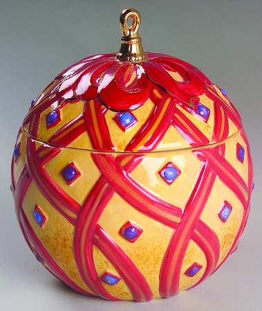 Christmas Ornaments Covered Soup Bowl