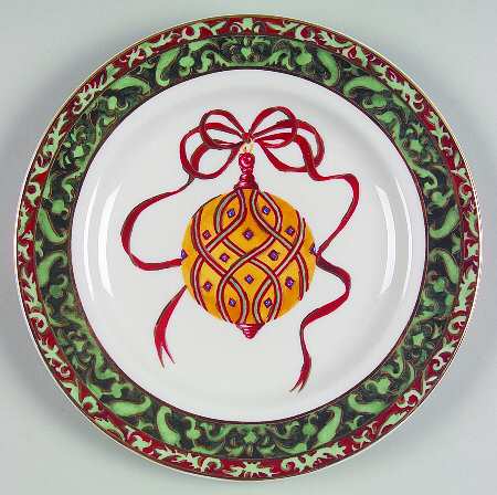 Christmas Ornaments Salad/Dessert Plate