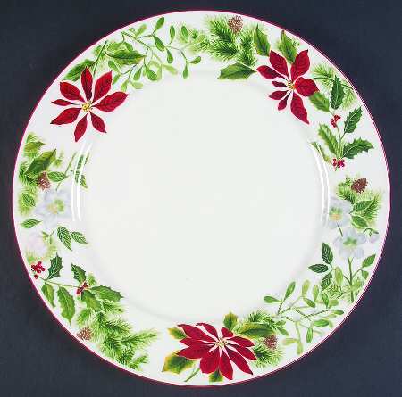 Holiday Floral 12" Chop Plate (Round Platter)