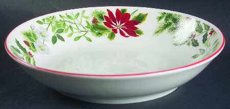 Holiday Floral Coupe Soup Bowl